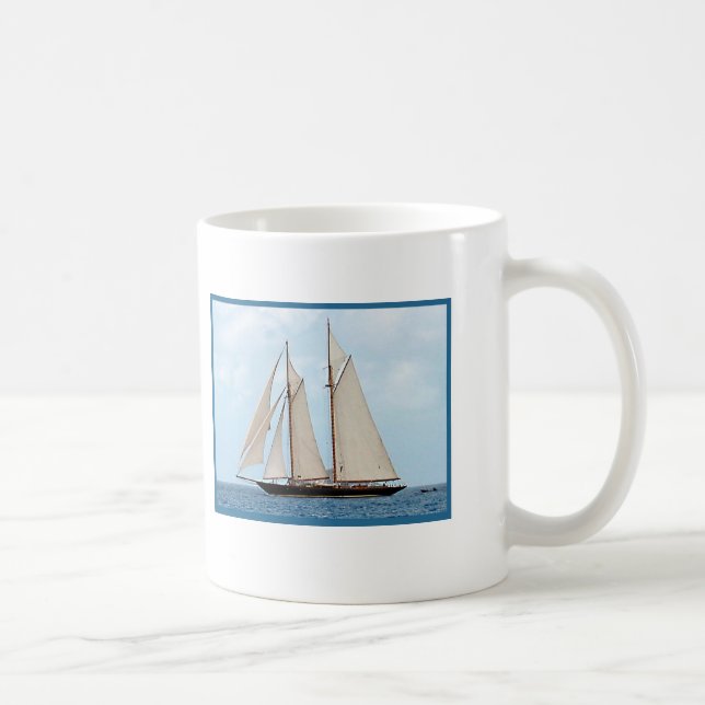 Segelbåtseglingen i BVIEN som jag skulle är Kaffemugg (Höger)