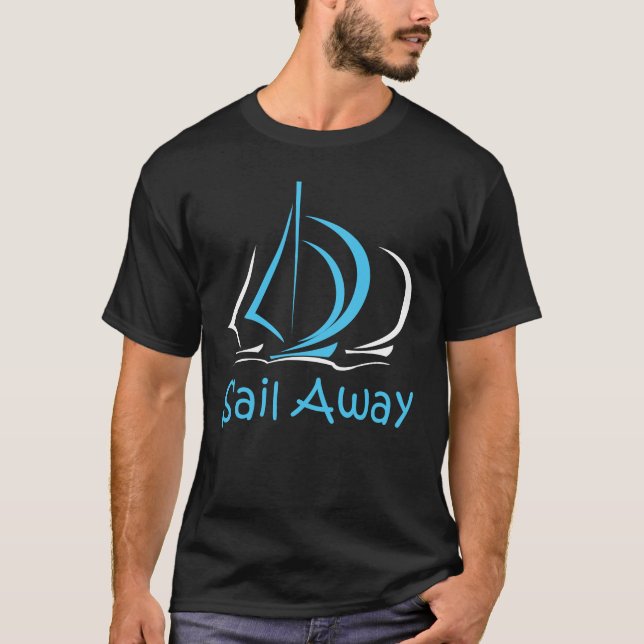 Segelbåtsfartyg - havsgul segelbåt t shirt (Framsida)