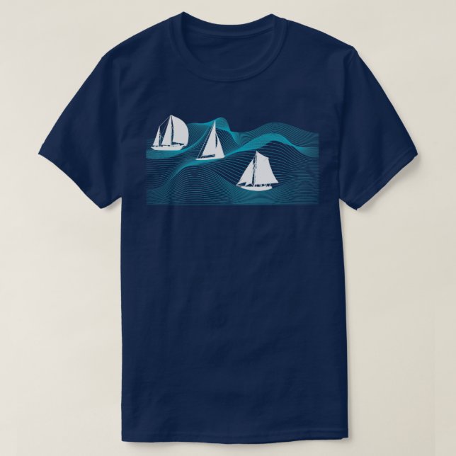 Segelbåtsfartyg Ocean Hobby Sailing T Shirt (Design framsida)