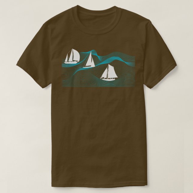 Segelbåtsfartyg Ocean Hobby Sailing T Shirt (Design framsida)