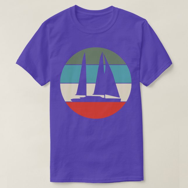 Segelbåtsfartyg Retro 1 T Shirt (Design framsida)