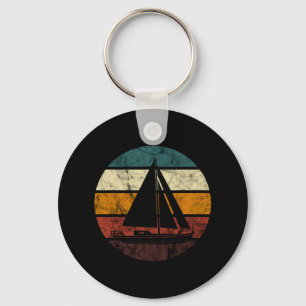 Segelbåtsfartyg Retro Vintage Segelbåt Sailor Bo Nyckelring