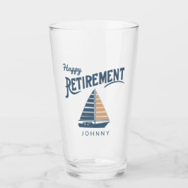 Segelbåtsglas lycklig pension glaskopp