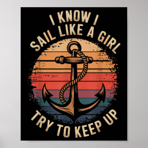 Segelbåtskapten och segelbåts sjöman poster