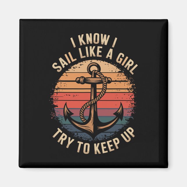 Segelbåtskapten och segelbåtssjöman  magnet (Framsidan)