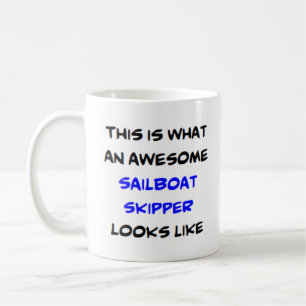 segelbåtskidor, fantastisk kaffemugg