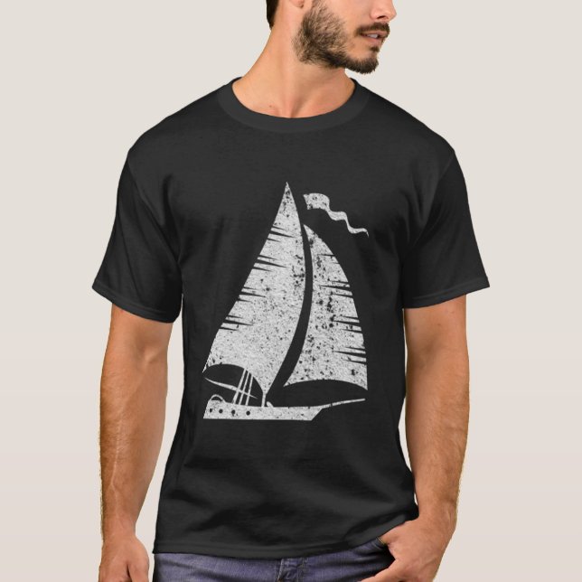 Segelbåtsseailor Yacht Sailing Yacht Motif T Shirt (Framsida)