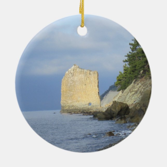Segelbergprydnad Julgransprydnad Keramik (Baksidan)