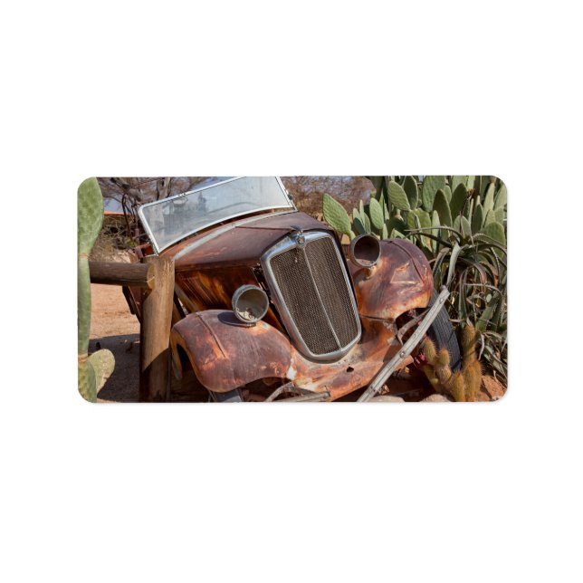 Segelbil Adressetikett (Framsidan)