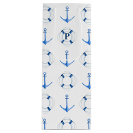 Segelblå ankare och Life Ring Nautical