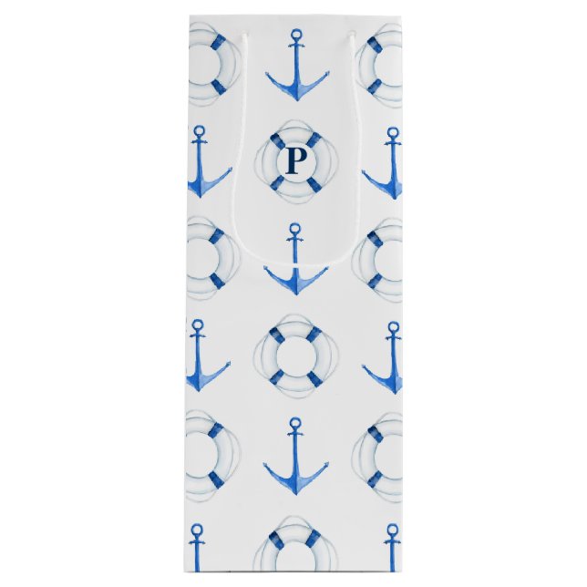 Segelblå ankare och Life Ring Nautical (Framsidan)