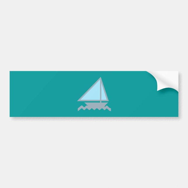 Segelboot sailing boat bildekal (Framsidan)