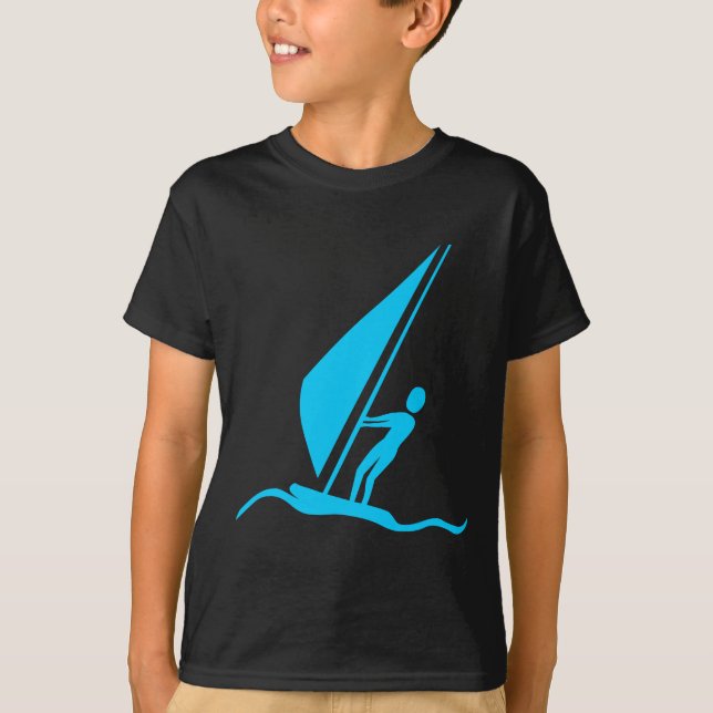 Segelbordning - blått Himlar T Shirt (Framsida)