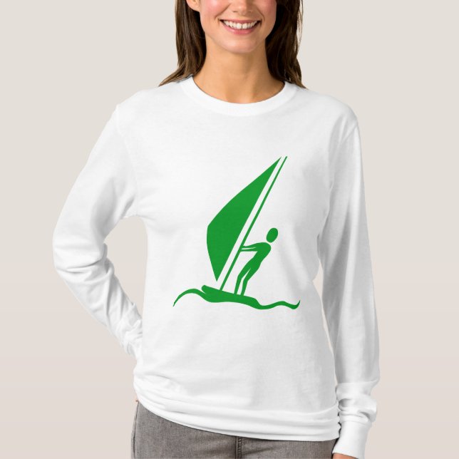 Segelbordning - Grass-Grönt Tee Shirt (Framsida)