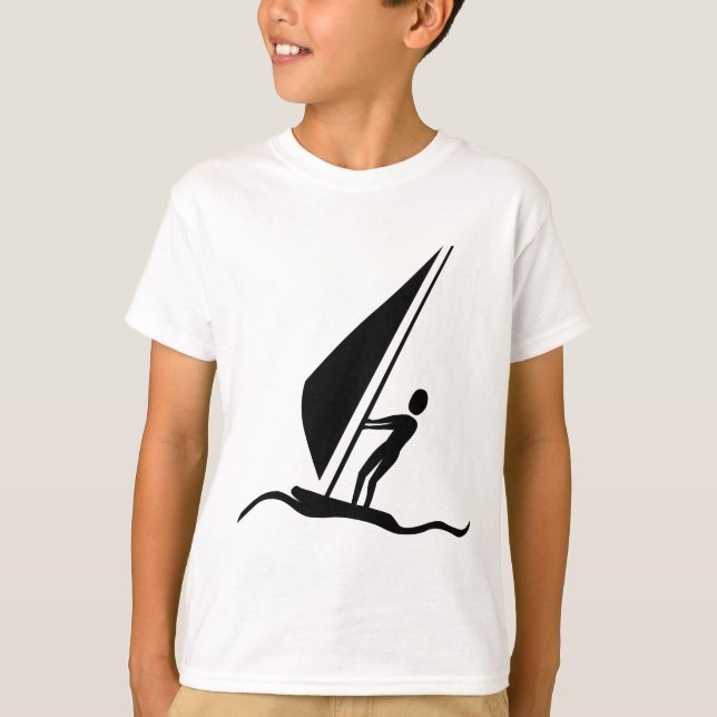 Segelbordning - svart tee shirt (Framsida)
