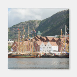 Segelfartyg i Bryggen Magnet
