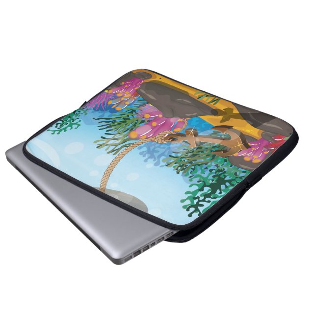 Segelfartyg som släpper ankar laptop fodral (Framre botten)