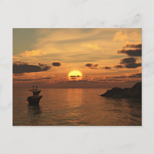 Segelfartyg Vykort (Framsida)