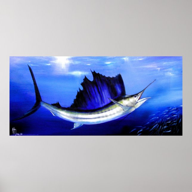 Segelfisk ’ålbehandling’ poster (Framsidan)