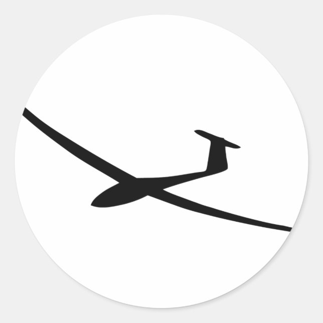 segelflygplan runt klistermärke (Framsida)