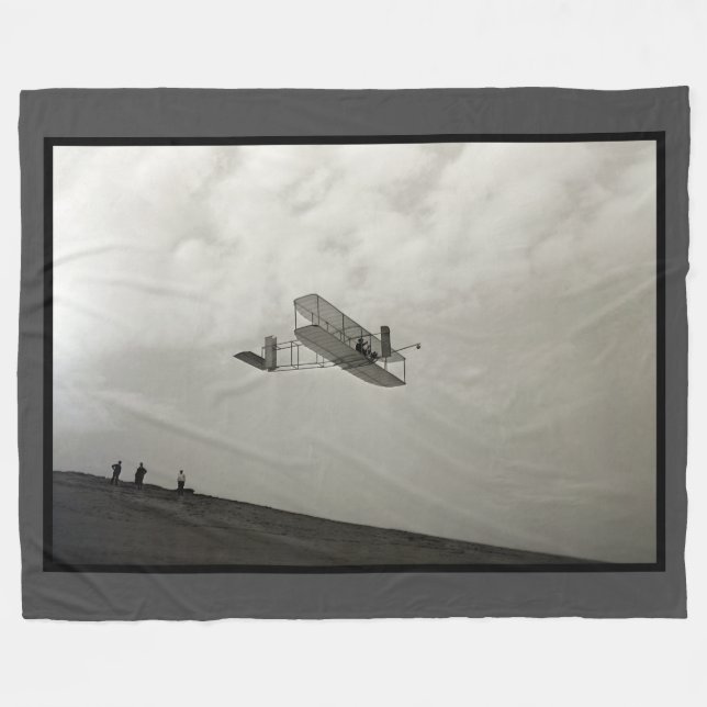 Segelflygtest Luftfart Wright Brothers Fleecefilt (Framsidan (Horisontell))