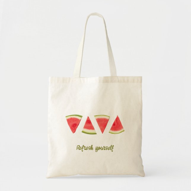 Segelfrukt, vattenmelonfrukt, Tote Bag Tygkasse (Framsidan)