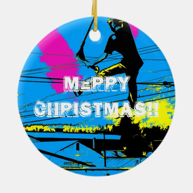 Segelgering - Höga skotttuppen Julgransprydnad Keramik (Baksidan)