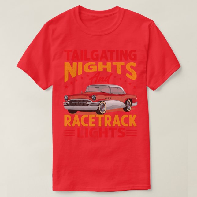 Segelgnatter och Racetrack-Ljus - Tävla - T Shirt (Design framsida)