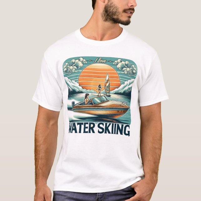 Segelgudstjänst: Kvinna som njuter av havsbryggnin T Shirt (Framsida)