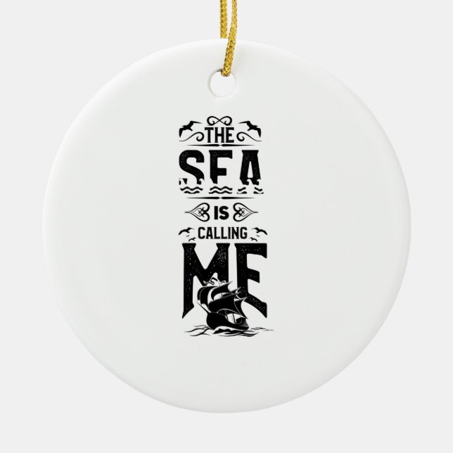 Segelhjärtslag Julgransprydnad Keramik (Framsidan)