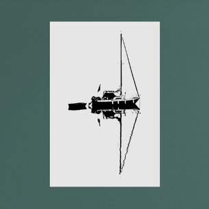 Segeljakt reflekterat i stillastående Vatten Lugn Poster