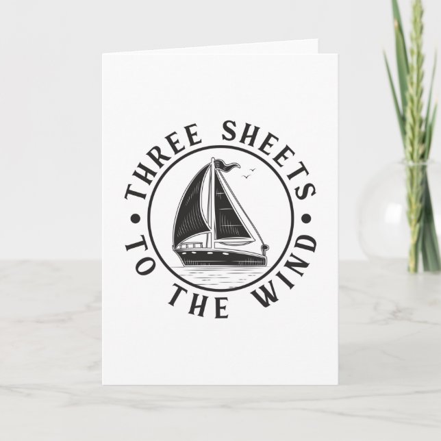 Segelkapten Boat Sailor Funny Gift Idea Kort (Framsida)