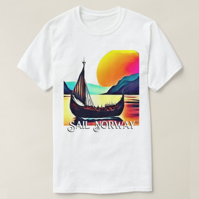 SegelNorge med Vikiing Frakt T Shirt (Design framsida)