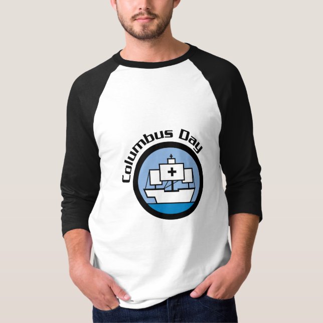 Segelresa med Columbus - T Shirt (Framsida)