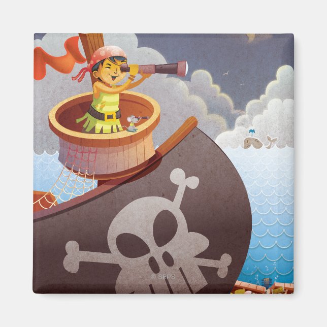 Segelresa med Pirater Magnet (Framsidan)