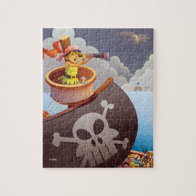 Segelresa med Pirater Pussel (Vertikal)