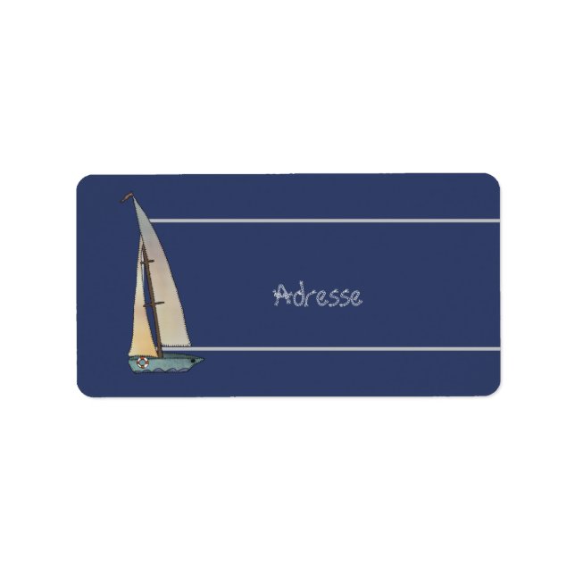 Segelschiff  adressetikett (Framsidan)