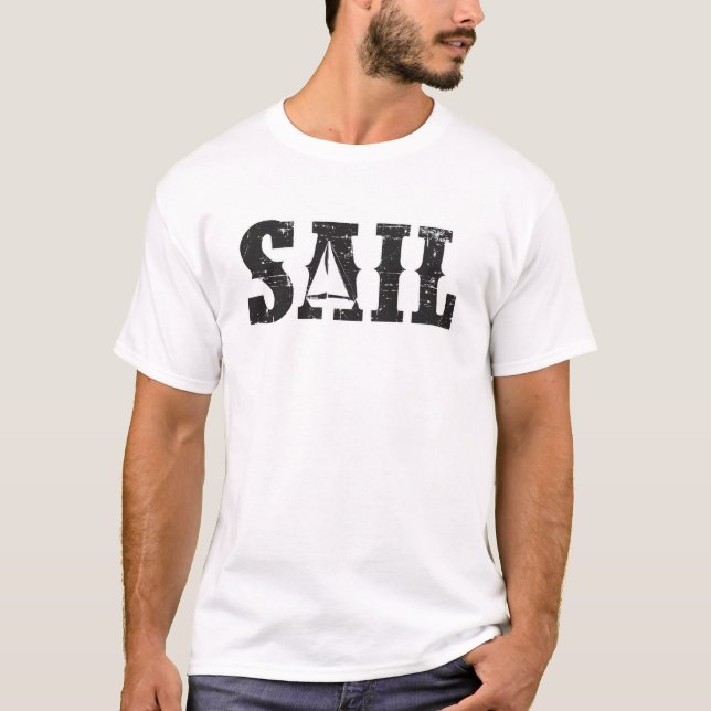 Segelsjökapten Sail Sea Funny Gift Idea T Shirt (Framsida)