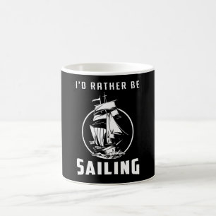 Segelsjöman Segelbåt, kapten Sea Gift Idea Kaffemugg