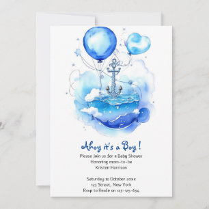 Segelväg till glädjen: Nautical Baby Shower Inbjudningar