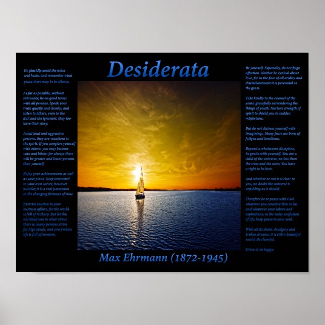 Segelvägen i blått poster (Framsidan)