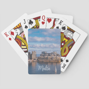 Segemhamn och skyscraper på Malta Casinokort