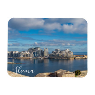 Segemhamn och skyscraper på Malta Magnet