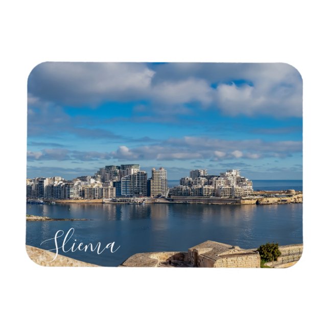 Segemhamn och skyscraper på Malta Magnet (Horisontell)