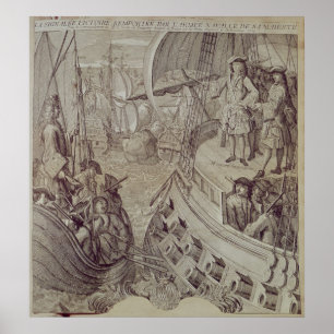 Seger av marinen av Louis XIV Poster