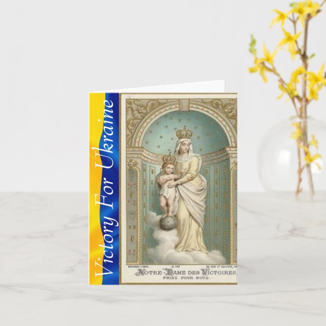 Seger för Ukraina-kortet Kort (Gul blomma)