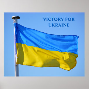 Seger för Ukrainas Flagga Stå stark Poster