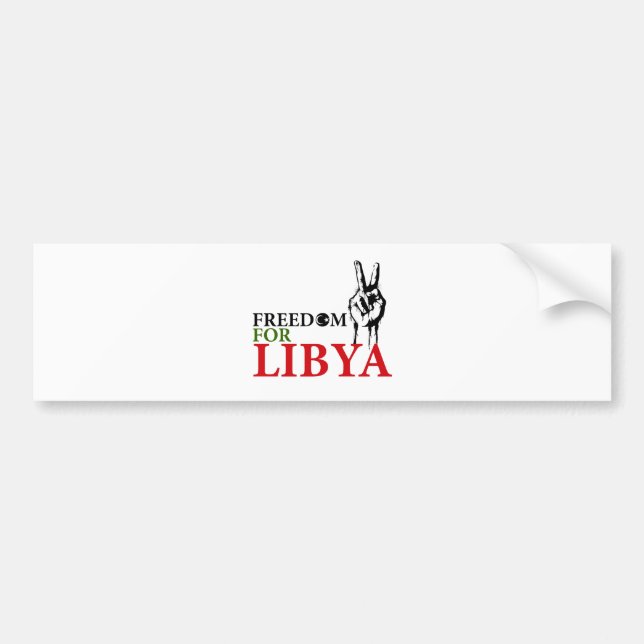 Seger & frihet för Libyen Bildekal (Framsidan)