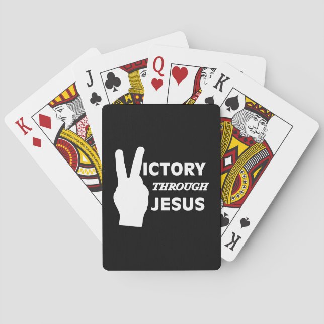 Seger genom Jesus spelkortsdeka Casinokort (Baksidan)