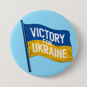 Seger i Ukrainas Flagga, proukrainsk patriotkonst Knapp
